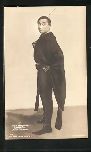 AK Schauspieler Paul Wegener als Mephisto in Faust