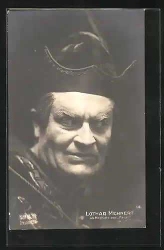 AK Schauspieler Lothar Mehnert als Mephisto aus Faust