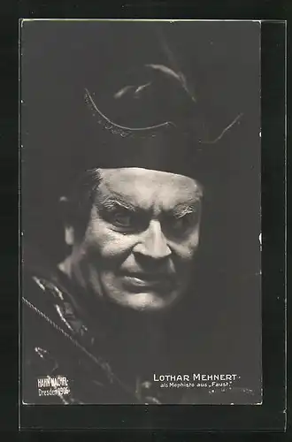 AK Schauspieler Lothar Mehnert als Mephisto aus Faust