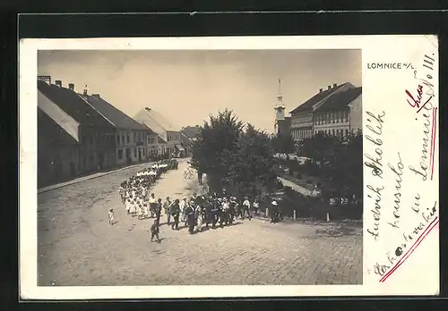 AK Lomnice, n. L., Námestí, Kostel