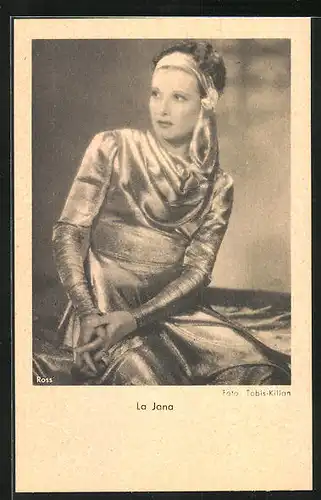 AK Schauspielerin La Jana mit Haarband
