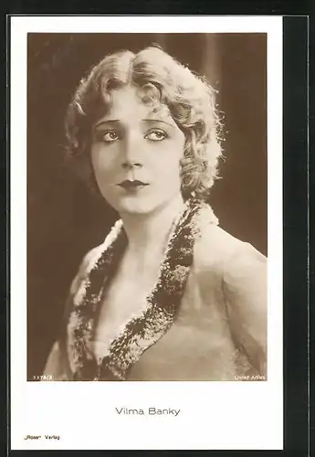 AK Schauspielerin Vilma Banky mit traurigem Blick