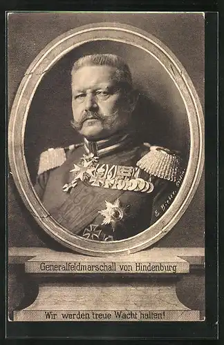 AK Gemälde von Generalfeldmarschall Paul von Hindenburg