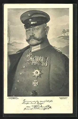AK Paul von Hindenburg mit direktem Blick in die Kamera