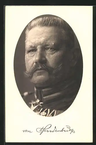 AK Gesicht von Paul von Hindenburg