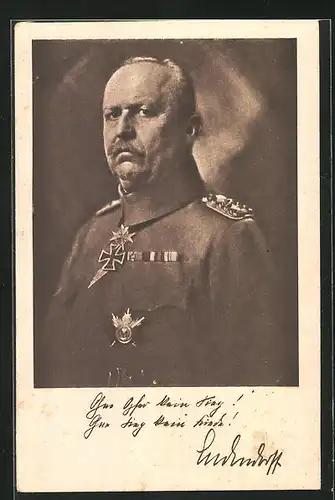 AK Erich Ludendorff in seiner Uniform