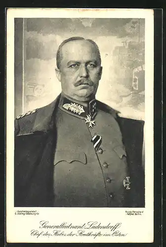 AK Generalleutnant Erich Ludendorff