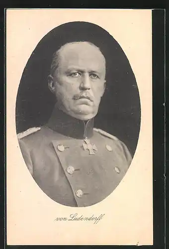 AK Erich Ludendorff mit Eisernem Kreuz