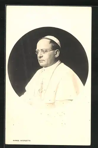 AK Papst Pius XI. im Profil