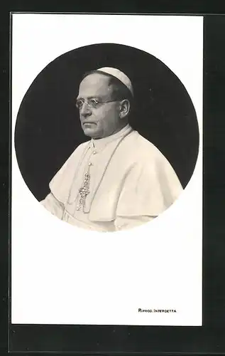 AK Papst Pius XI. im Profil