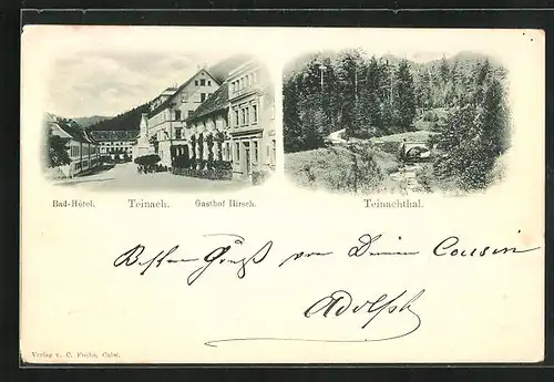 AK Teinach, Bad Hotel, Gasthof Hirsch, Teinachtahl