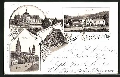 AK Kaiserslautern, Marktstrasse, Rittersche Villa, Eselsfürth