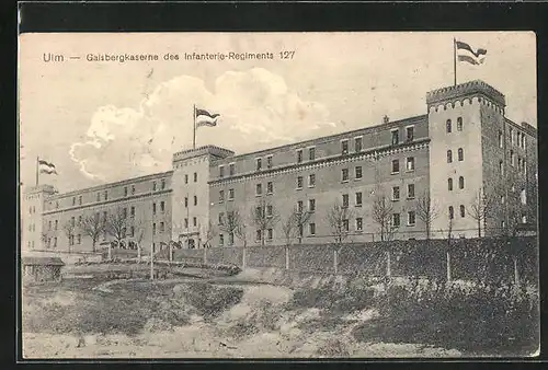 AK Ulm a. D., Gaisbergkaserne des Inf.-Reg. 127