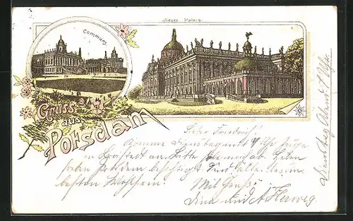 Lithographie Potsdam, Communs, Neues Palais
