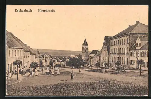 AK Eschenbach, Passanten in der Hauptstrasse