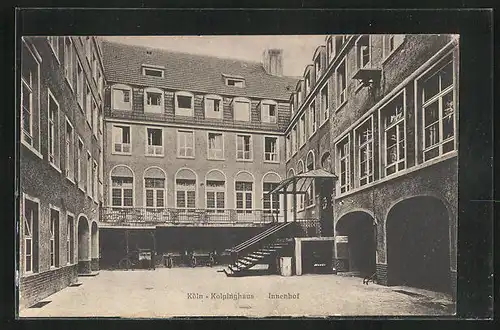 AK Köln, Innenhof des Kolpinghauses