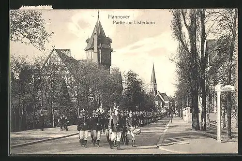 AK Hannover, Partie am Listerturm Ecke Wald-Strasse