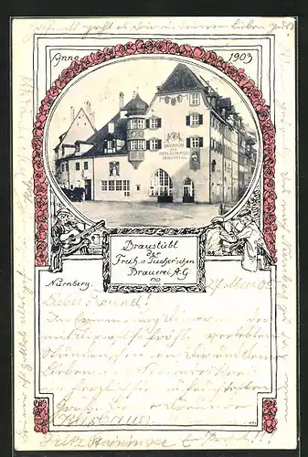 AK Nürnberg, Gasthaus Braustübl der Freih. v. Tucherschen Brauerei
