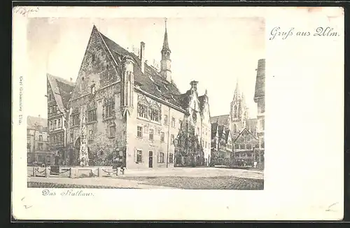 AK Ulm, Blick auf das Rathaus