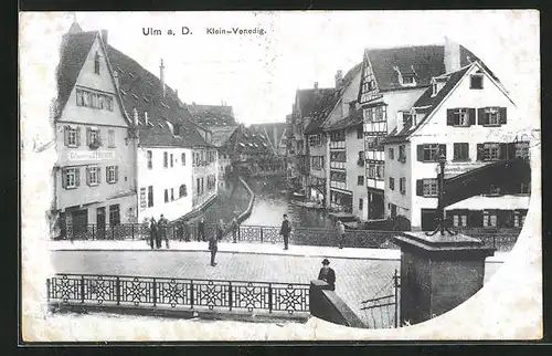 AK Ulm a. D., Blick auf Klein-Venedig