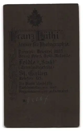 Fotografie Franz Lüthi, Feldle, Adretter Herr mit Zwirbelbart