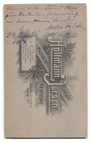 Fotografie Hoffmann & Jursch, Leipzig, Dorotheenstrasse 10, Martha Felcke im Sonntagsstaat