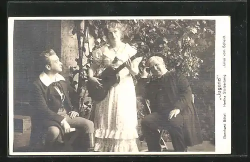 AK Opernsänger Bernhard Bötel, Hertha Stolzenberg und Julius vom Scheidt in die Jugend