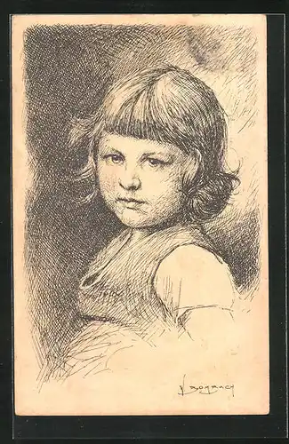 Künstler-AK Hamburger Mädchen