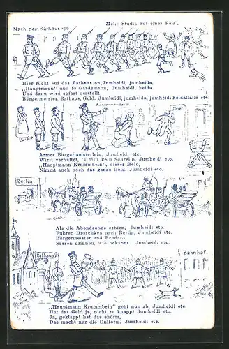 Künstler-AK Geschichte vom Hauptmann von Köpenick