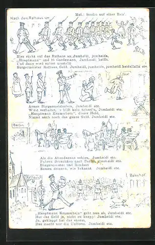 Künstler-AK Geschichte vom Hauptmann von Köpenick