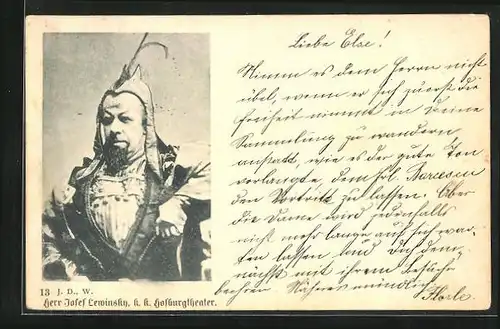 AK Schauspieler Joseph Lewinsky als Mephisto in Faust