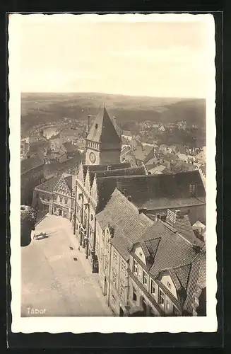 AK Tabor, Ortsansicht aus der Vogelschau, Panorama