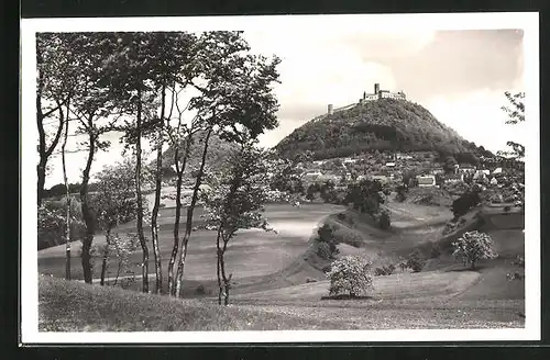 AK Bösig, Burgruine Bösig mit Ortschaft