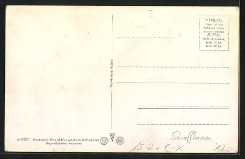 AK Schaffhausen, Graf Zeppelin D-LZ127 über dem Rheinfall