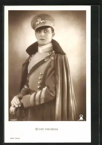 AK Schauspieler Ernst Verebes in einer Uniform