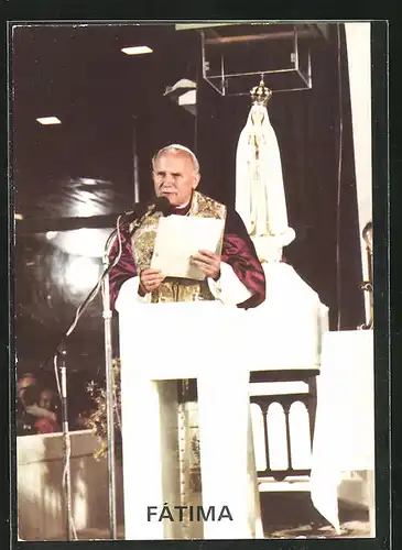 AK Papst Johannes Paul II. bei einer Predigt