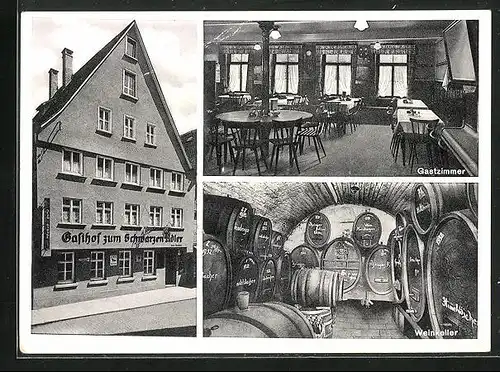 AK Ulm a. D., Gasthof z. schwarzen Adler in der Frauenstrasse 18