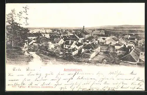 AK Amstetten, Panorama mit Fernsicht