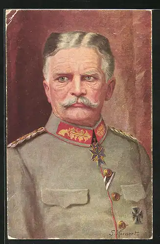 AK General von Mackensen mit Mittelscheitel