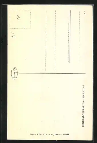 Künstler-AK Generaloberst von Eichhorn