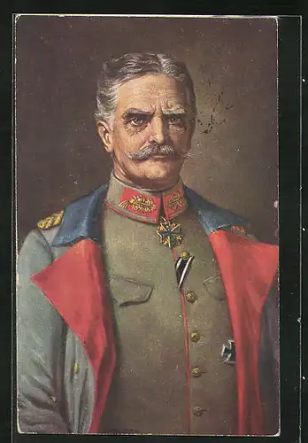 AK Heerführer v. Mackensen mit ernstem Blick