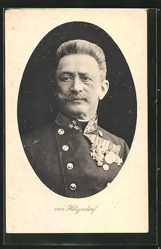 AK Heerführer von Hötzendorf mit zahlreichen Orden