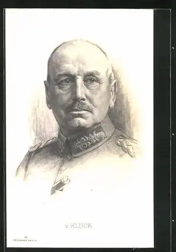 Künstler-AK Heerführer v. Kluck in Uniform
