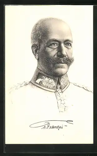 AK General von Francois mit Schnurrbart