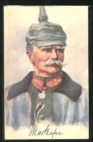 AK Heerführer Mackensen mit ernstem Blick