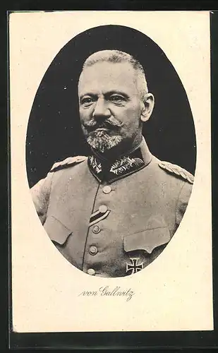 AK Heerführer von Gallwitz mit Eisernem Kreuz