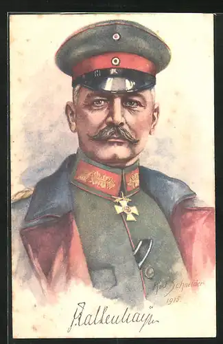 AK Heerführer Falkenhayn in Uniform