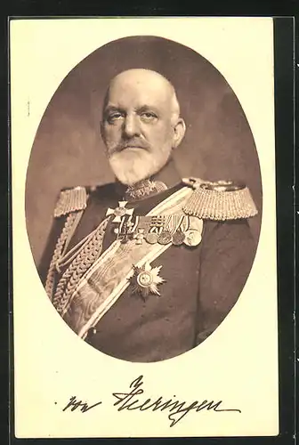 AK General von Heeringen in Uniform mit Epauletten