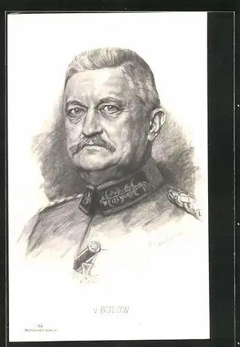 Künstler-AK Portrait von Bülow