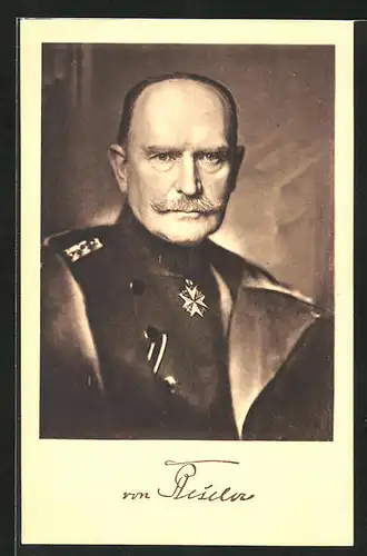 AK Heerführer v. Beseler mit starrem Blick